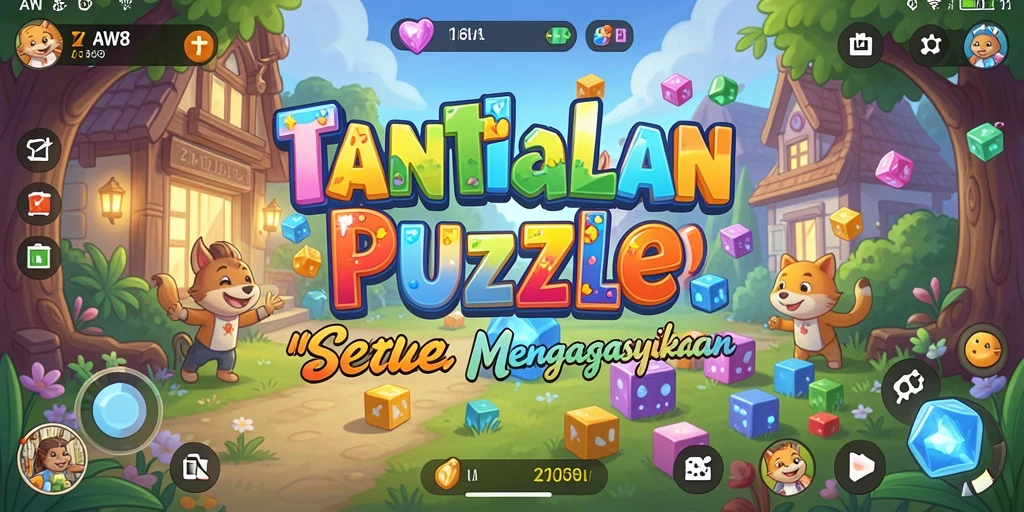 Screenshot utama AW8 menampilkan gameplay Puzzle yang menantang dan interaktif.