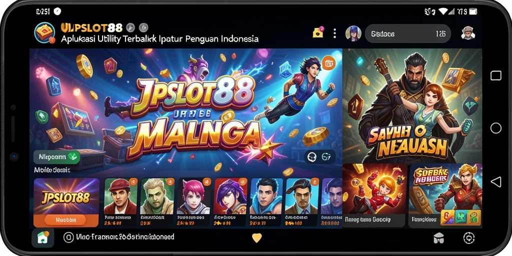 Screenshot utama JPSLOT88 menunjukkan antarmuka aplikasi yang ramah pengguna.