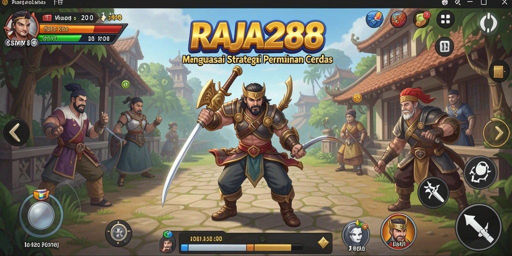 Tampilan gameplay strategi yang mendebarkan di RAJA288.