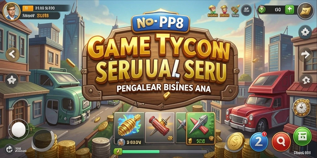 Tampilan gameplay RP8 yang menampilkan pengelolaan bisnis Tycoon.