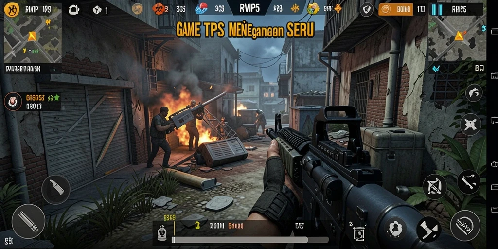 Tampilan gameplay seru di RVIP5 dengan aksi tembak-menembak yang mendebarkan.