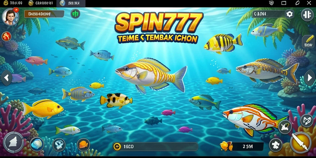 Gambar menampilkan gameplay Tembak Ikan yang seru di SPIN777.