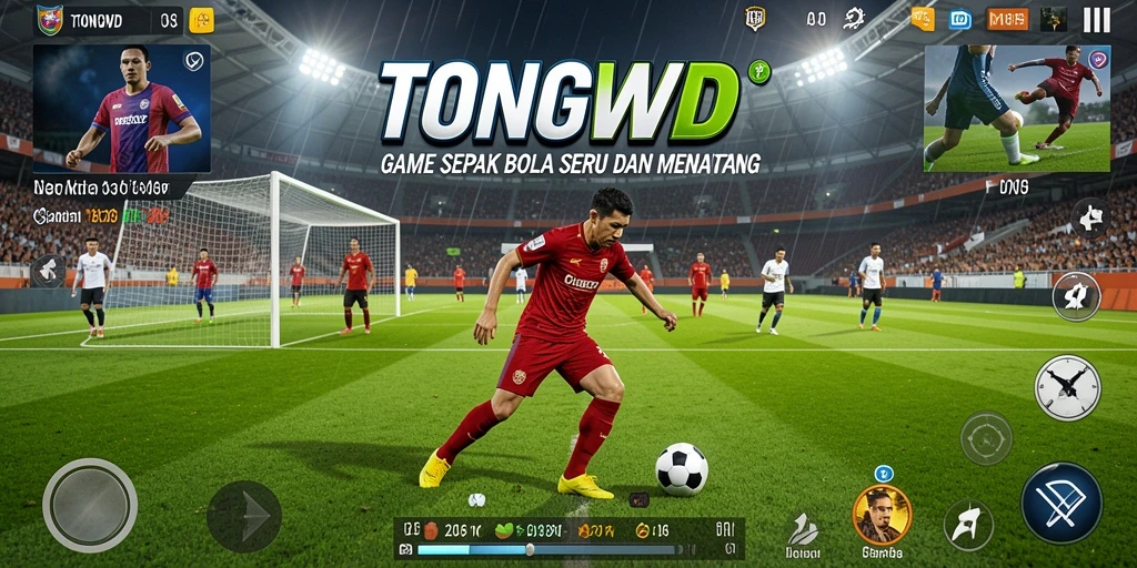 TONGWD menampilkan aksi seru permainan sepak bola.