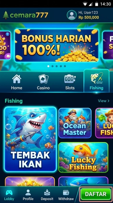 Proses unduh aplikasi dengan cepat di cemara777.